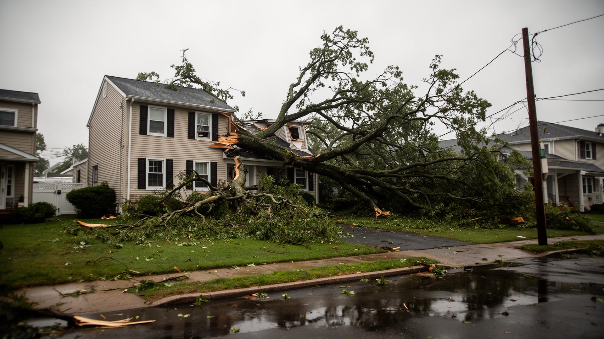 Storm damage tree removal in Trenton NJ